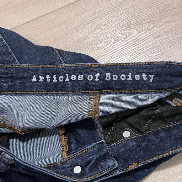 Articles Of Society Faith Flare Jeans Womens SZ 28 Dark Wash Mid Rise Retro Y2K - Picture 7 of 12